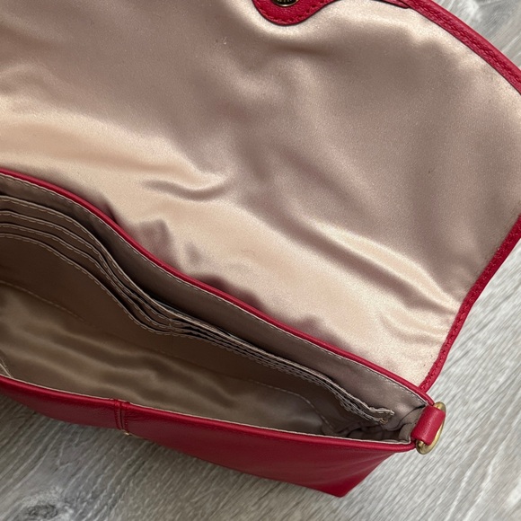 NWT Coach Red Leather Clutch Wristlet - Picture 3 of 5